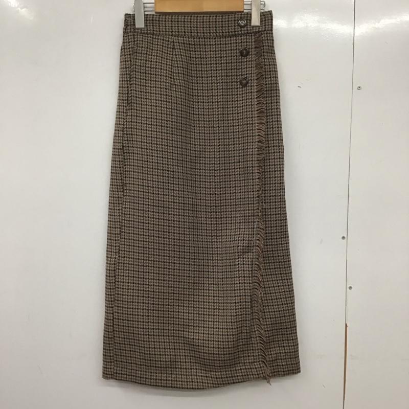 ショコラ フィネ ローブ chocol raffine robe スカート ロングスカート FREE チェック ベージュ / ベージュ / レディース USED 古着 中古 10139359