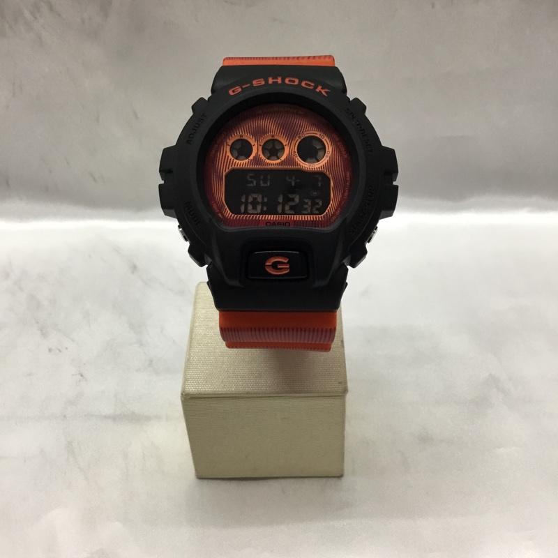 ジーショック G-SHOCK 腕時計 デジタル DW-6900TD Time distortionシリーズ 箱有 ロゴ、文字 黒 / ブラック / X 橙 / オレンジ / X 紺 / ネイビー / メンズ USED 古着 中古 10109236
