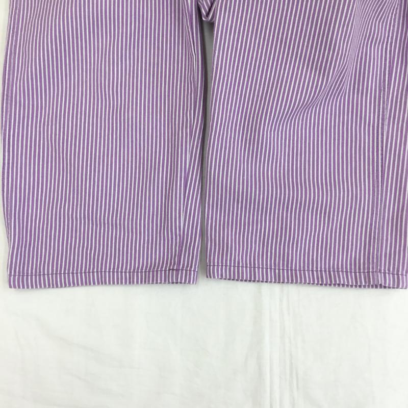 フリークスストア FREAK S STORE パンツ ワークパンツ、ペインターパンツ M ストライプ 白 / ホワイト / X 紫 / パープル / レディース USED 古着 中古 10129341