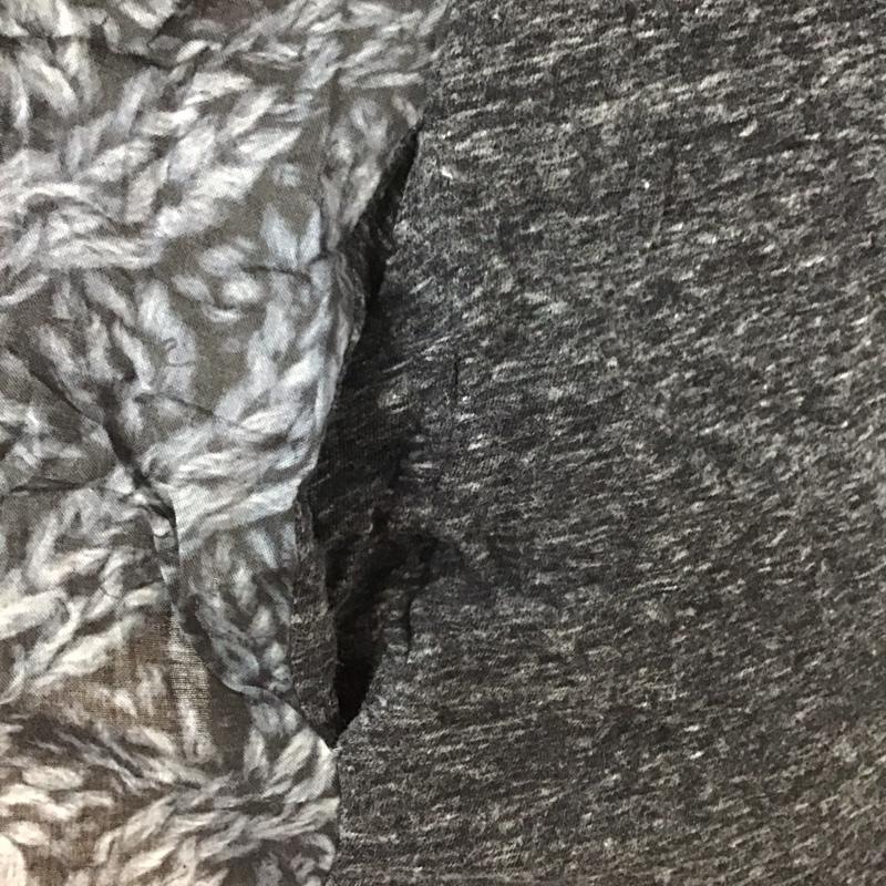 ストラマ STORAMA カットソー 半袖 半袖カットソー クルーネックカットソー フリルカットソー 切り替えカットソー 総柄 灰 / グレー / メンズ USED 古着 中古 10106740