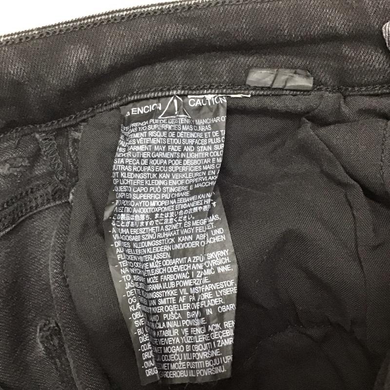 ザラ ZARA パンツ デニム、ジーンズ ダメージデニム 40 無地 黒 / ブラック /  メンズ USED 古着 中古 10123406