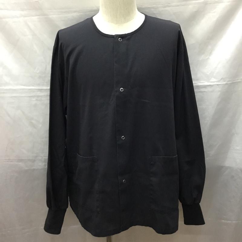 古着 USED ジャケット、上着 ジャケット、ブレザー 長袖ジャケット ノーカラージャケット 前ボタンカーディガン 無地 黒 / ブラック / メンズ USED 古着 中古 10114829