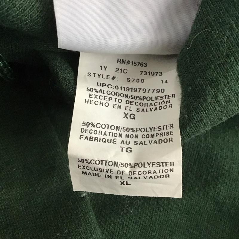 チャンピオン Champion パーカー 長袖 プルオーバーパーカー スウェット XL 無地 緑 / グリーン / メンズ USED 古着 中古 10145033