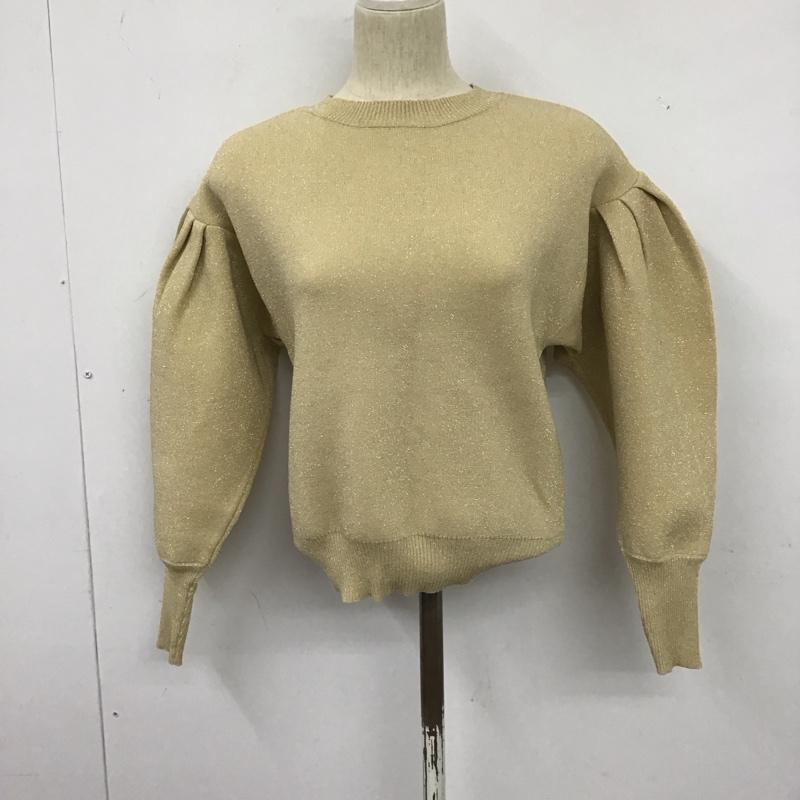 アルシーヴ archives ニット、セーター 長袖 長袖ニットカットソー クルーネック セーター M ベージュ / ベージュ / レディース USED 古着 中古 10125961