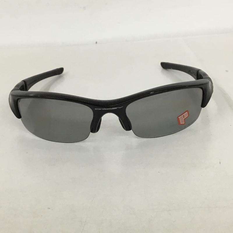 オークリー OAKLEY めがね・サングラス サングラス 12-900J FLAK JACKET スポーツサングラス ミラーレンズ 箱有 ロゴ、文字 黒 / ブラック / メンズ USED 古着 中古 10129376