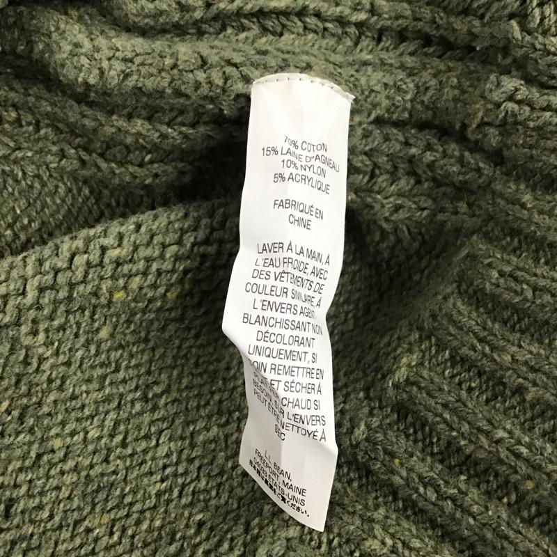 エルエルビーン L.L.Bean ニット、セーター 長袖 長袖ニットカットソー ジップアップネックカットソー セーター S 緑 / グリーン / メンズ USED 古着 中古 10111271