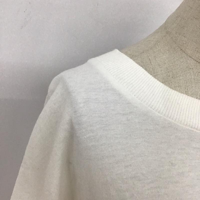 ジーナシス JEANASIS カットソー 半袖 JS062905SB 裾フリンジカットソー FREE 無地 白 / ホワイト / レディース USED 古着 中古 10126483