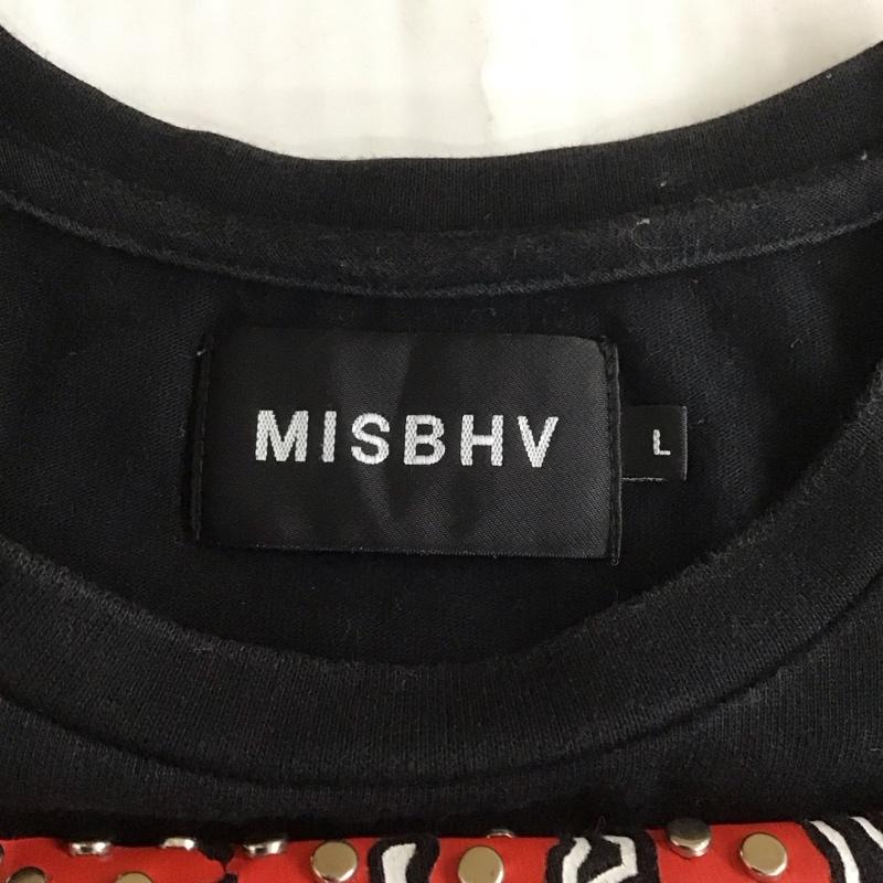 ミスビヘイブ MISBHV Tシャツ 半袖 半袖カットソー クルーネックカットソー ロゴTシャツ L プリント 黒 / ブラック / メンズ USED 古着 中古 10107806