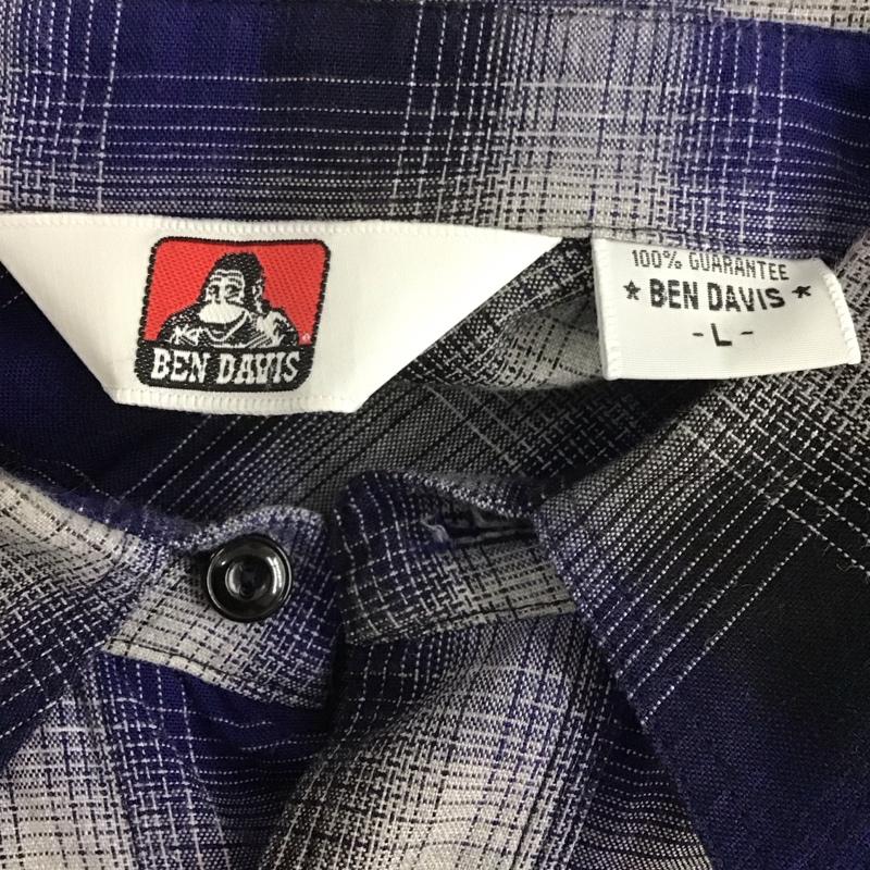 ベンデイビス BEN DAVIS シャツ、ブラウス 長袖 長袖シャツ チェックシャツ カラーシャツ L チェック マルチカラー / マルチカラー / メンズ USED 古着 中古 10138719