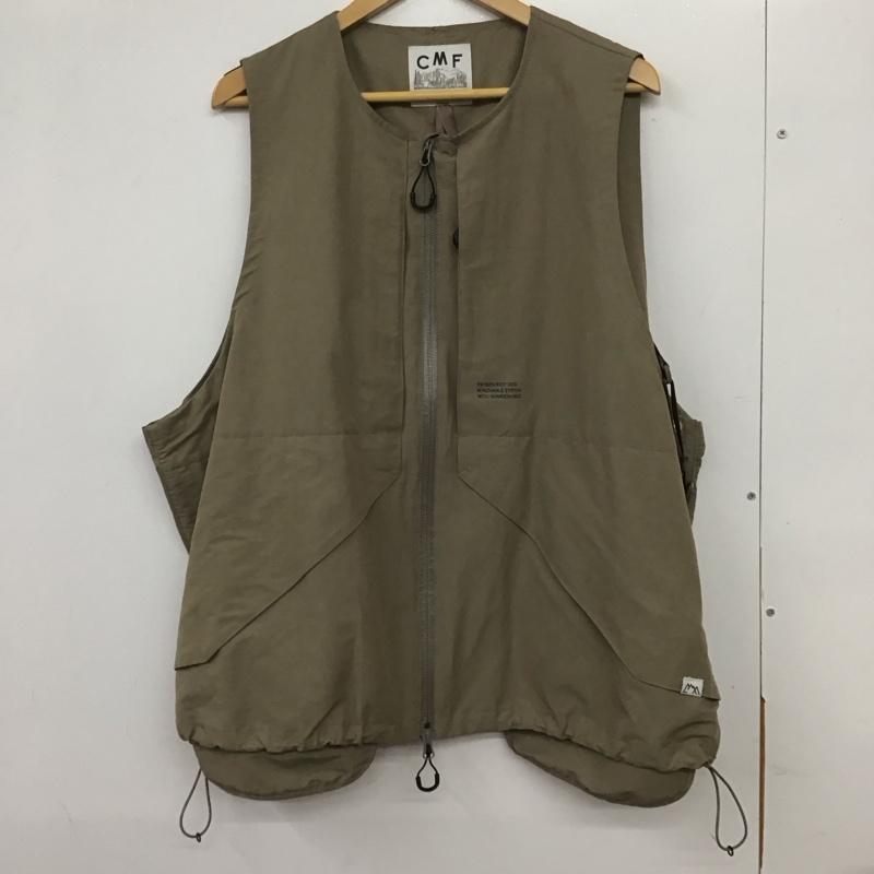 シーエムエフアウトドアガーメント CMF OUTDOOR GARMENT ベスト ベスト ジップアップベスト ダウンベスト ノースリーブ M 無地 カーキ / カーキ / メンズ USED 古着 中古 10133073