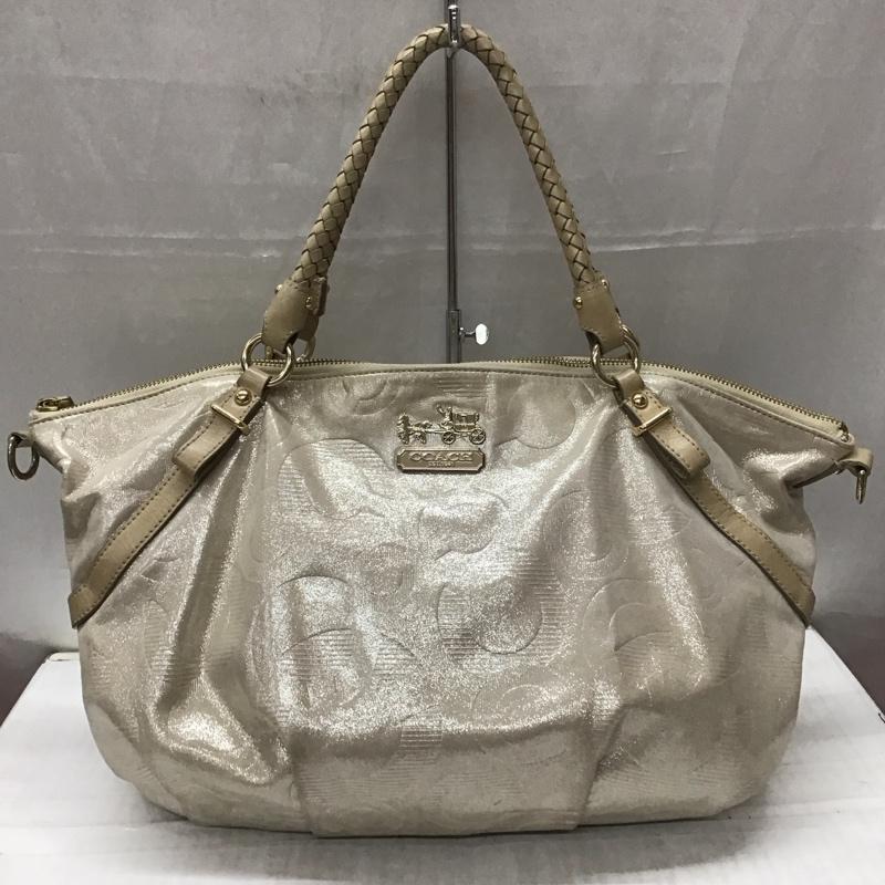 コーチ COACH ハンドバッグ ハンドバッグ G1073-16269 トートバッグ ロゴ、文字 ベージュ / ベージュ / レディース USED 古着 中古 10111770