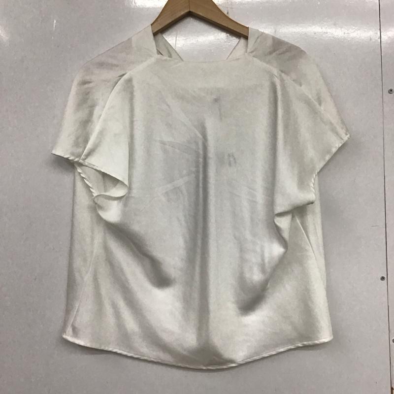 ザラ ZARA カットソー 半袖 4387/033/251 M 無地 白 / ホワイト / レディース USED 古着 中古 10133654