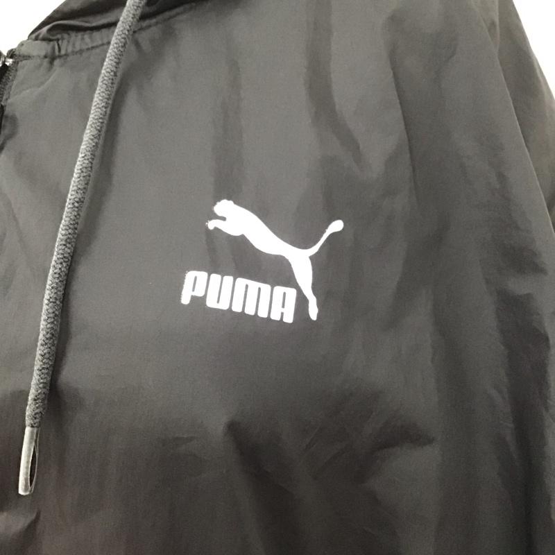 プーマ PUMA ジャケット、上着 ジャンパー、ブルゾン L プリント X ロゴ、文字 黒 / ブラック / レディース USED 古着 中古 10123868