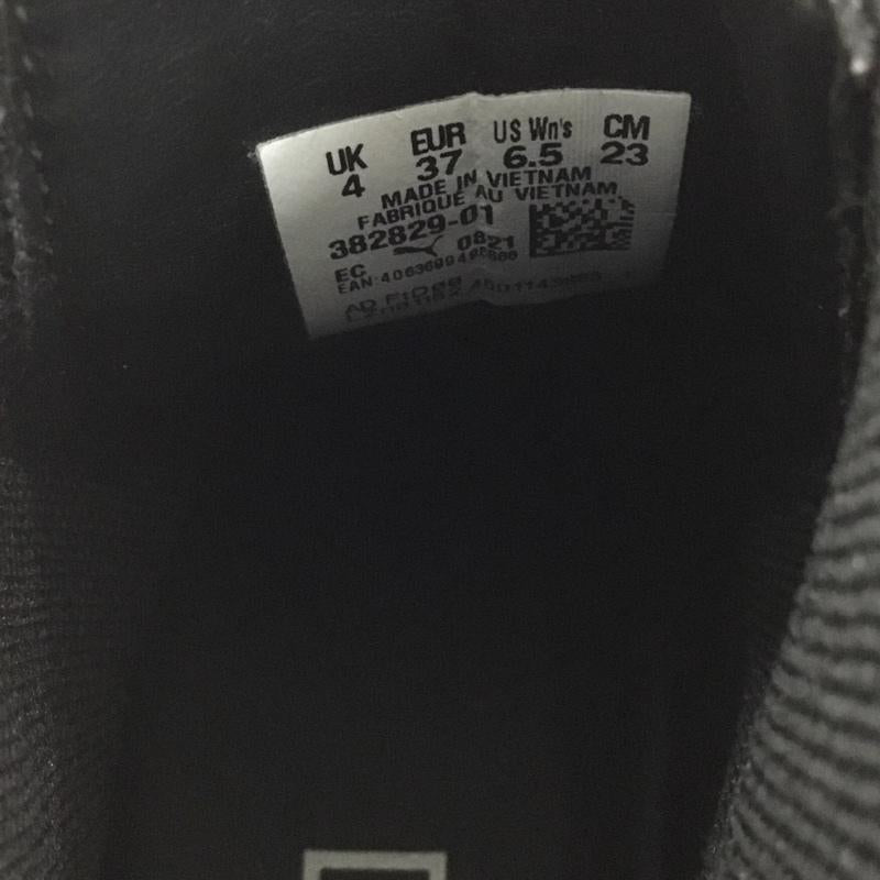 プーマ PUMA ブーツ ショートブーツ 382829-01 MAYZE CHELSEA SUEDE 厚底 23cm サイドゴアブーツ 23.0cm ロゴ、文字 黒 / ブラック / レディース USED 古着 中古 10127777