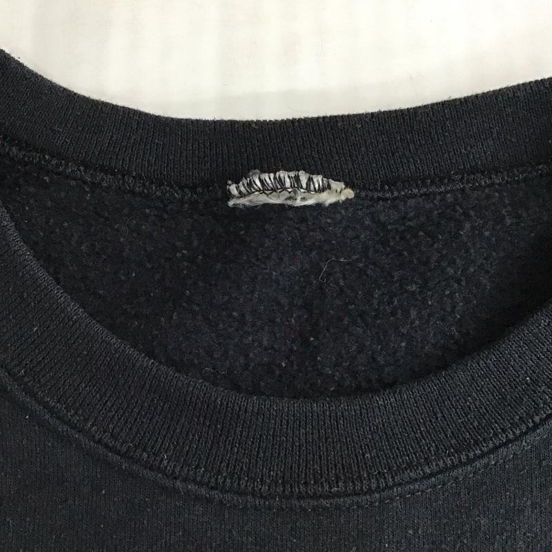 古着 USED トレーナー 長袖 スウェット 裏起毛 プリント 黒 / ブラック /  メンズ USED 古着 中古 10116821