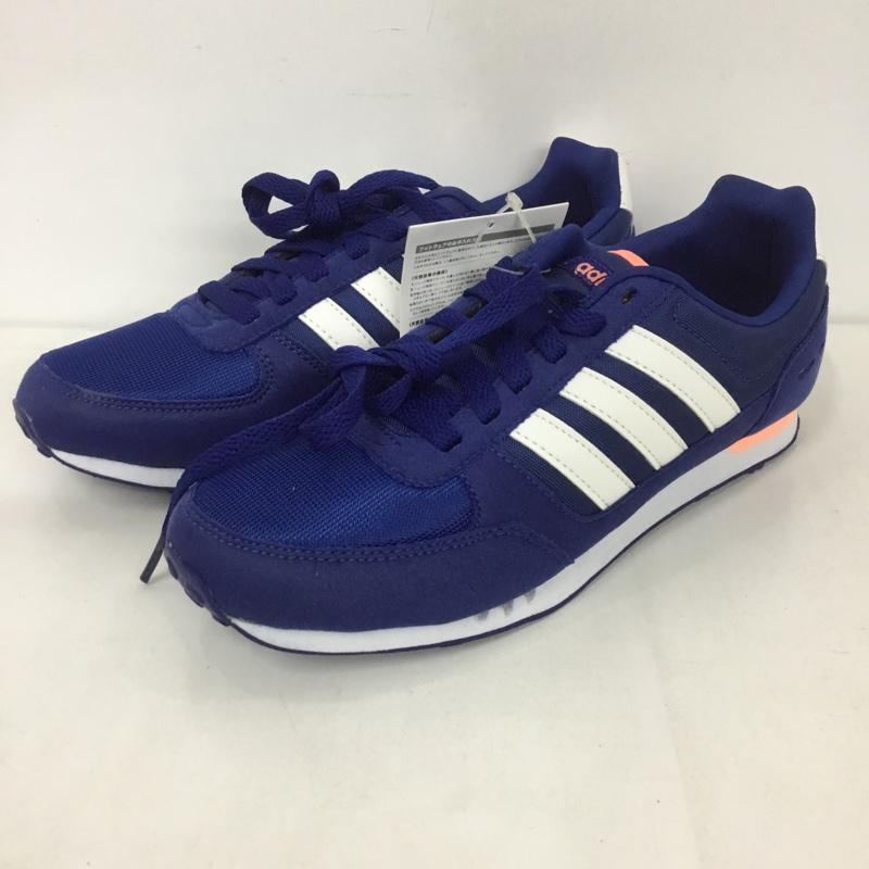 アディダス adidas スニーカー スニーカー AW4950 NEOCITYRACER W 23cm 23.0cm ロゴ、文字 紺 / ネイビー / X 白 / ホワイト / X 橙 / オレンジ / レディース USED 古着 中古 10124273