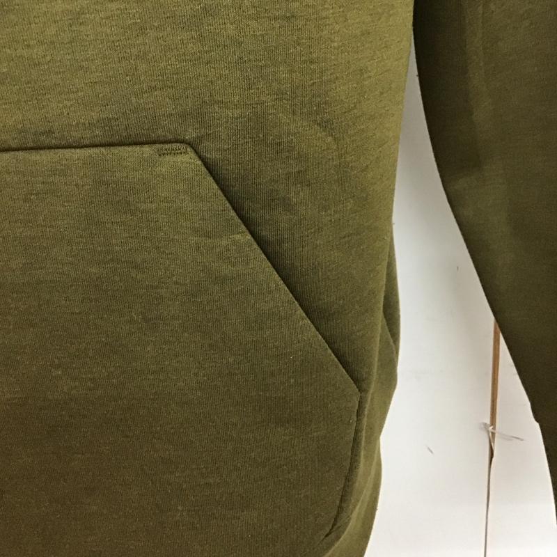 ザノースフェイス THE NORTH FACE パーカー 長袖 nt12086 ランニングスウェット プルオーバー L ロゴ、文字 カーキ / カーキ /  メンズ USED 古着 中古 10125611