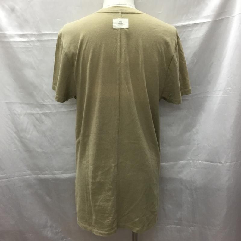 エッセンシャル ESSENTIEL Tシャツ 半袖 半袖カットソー プリントTシャツ クルーネックカットソー S 無地 ベージュ / ベージュ /  メンズ USED 古着 中古 10109316