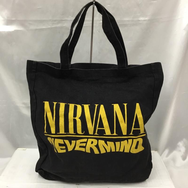 古着 USED トートバッグ トートバッグ NIRVANA NEVER MIND guitar プリント ロゴ、文字 黒 / ブラック / メンズ USED 古着 中古 10105784