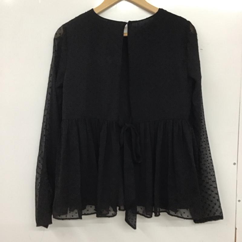 ザラ ZARA カットソー 長袖 0881/016/800 刺繍 チュニック XS 刺繍 黒 / ブラック / レディース USED 古着 中古 10133621