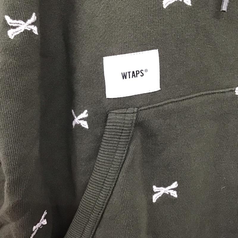 ダブルタップス WTAPS パーカー 長袖 長袖パーカー プルオーバーパーカー スウェット 2 刺繍 カーキ / カーキ / メンズ USED 古着 中古 10139695