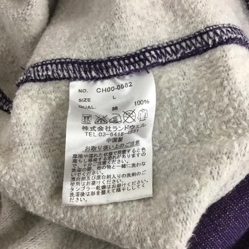 チャムス CHUMS パーカー 長袖 長袖パーカー フード付きパーカー 無地スウェット ジップアップパーカー L 無地 紫 / パープル / メンズ USED 古着 中古 10106829