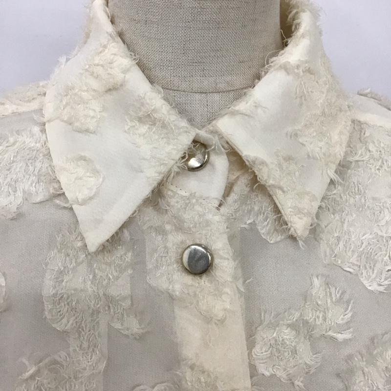 ザラ ZARA シャツ、ブラウス 長袖 2741 759 712 シアー XS アイボリー / アイボリー / レディース USED 古着 中古 10116180