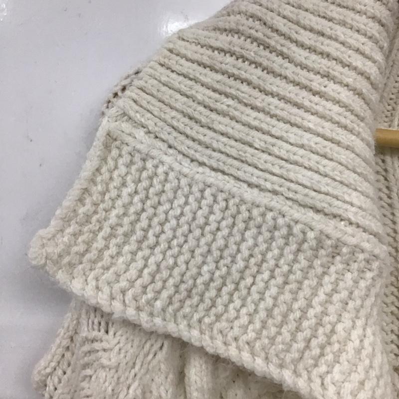 ザラ ZARA コート コート一般 3859/118/712 ケーブルニット テクスチャーニットコート L 無地 白 / ホワイト / レディース USED 古着 中古 10134002
