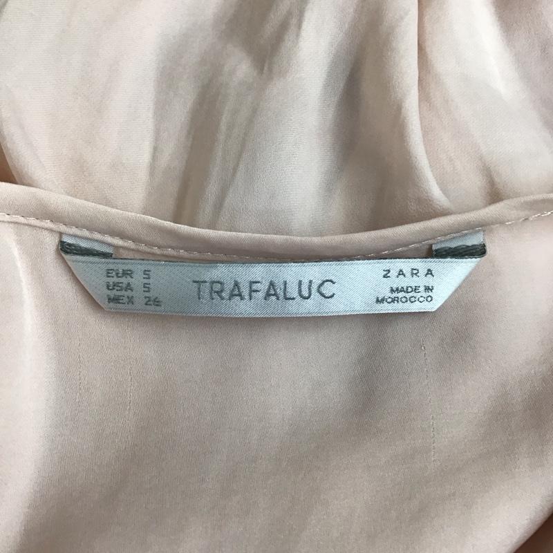 ザラ ZARA TRAFALUC トップス トップス ノースリーブ Vネック 前開き S 無地 桃 / ピンク / レディース USED 古着 中古 10114086