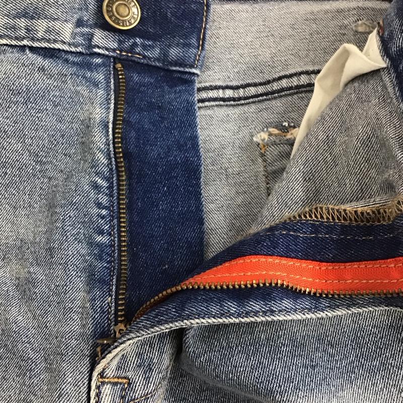 トミーヒルフィガー TOMMY HILFIGER パンツ デニム、ジーンズ デニムパンツ ワイドパンツ カジュアルパンツ 42インチ ダメージ加工 インディゴ / インディゴ / メンズ USED 古着 中古 10127311