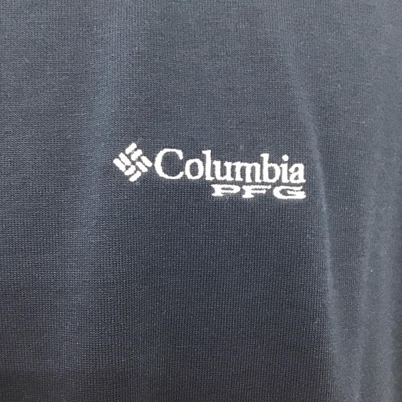 コロンビア Columbia Tシャツ 半袖 半袖カットソー 刺繍Tシャツ クルーネックカットソー XL ロゴ、文字 紺 / ネイビー / メンズ USED 古着 中古 10107246