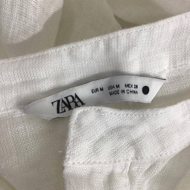 ザラ ZARA カットソー 長袖 4786 257 251 リネンシャツ M 無地 白 / ホワイト /  レディース USED 古着 中古 10108152