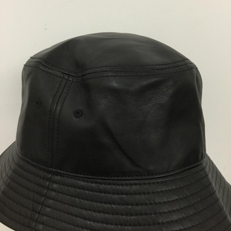 アディダス adidas 帽子 ハット フェイクレザー バケットハット ロゴ、文字 黒 / ブラック / メンズ USED 古着 中古 10140610