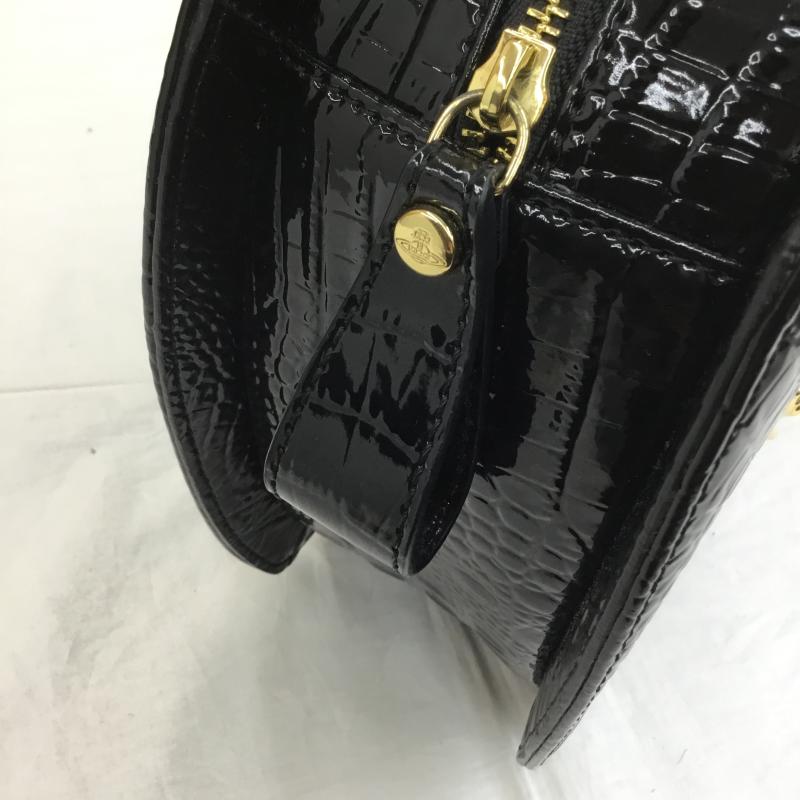 ヴィヴィアンウエストウッド Vivienne Westwood ハンドバッグ ハンドバッグ vivienne westwood×ANGLOMANIA ロゴ、文字 X 黒 / ブラック / X 金 / ゴールド / レディース USED 古着 中古 10129681