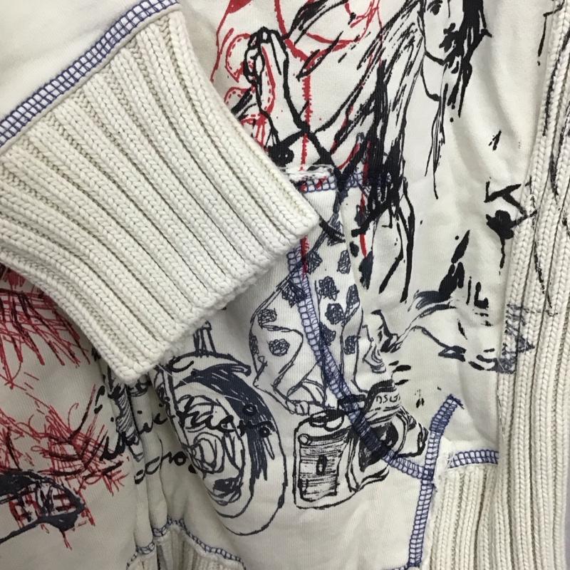 デシグアル Desigual パーカー 長袖 長袖パーカー ジップアップパーカー プリントスウェット M プリント マルチカラー / マルチカラー / メンズ USED 古着 中古 10132383