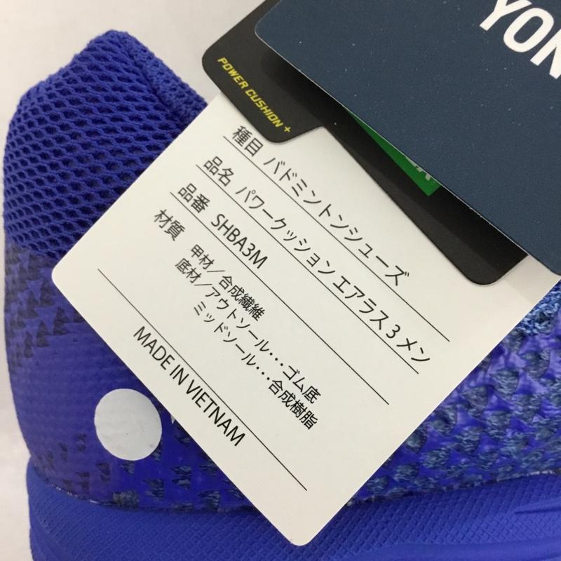 ヨネックス YONEX スニーカー スニーカー SHBA3M パワークッション エアラス3メン バドミントンシューズ 24.5cm 箱有 24.5cm ロゴ、文字 青 / ブルー / レディース USED 古着 中古 10147952