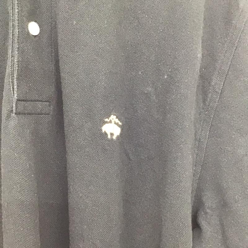 ブルックスブラザーズ BROOKS BROTHERS ポロシャツ 半袖 半袖ポロシャツ 半袖カットソー カラーシャツ L ロゴ、文字 黒 / ブラック / メンズ USED 古着 中古 10129519