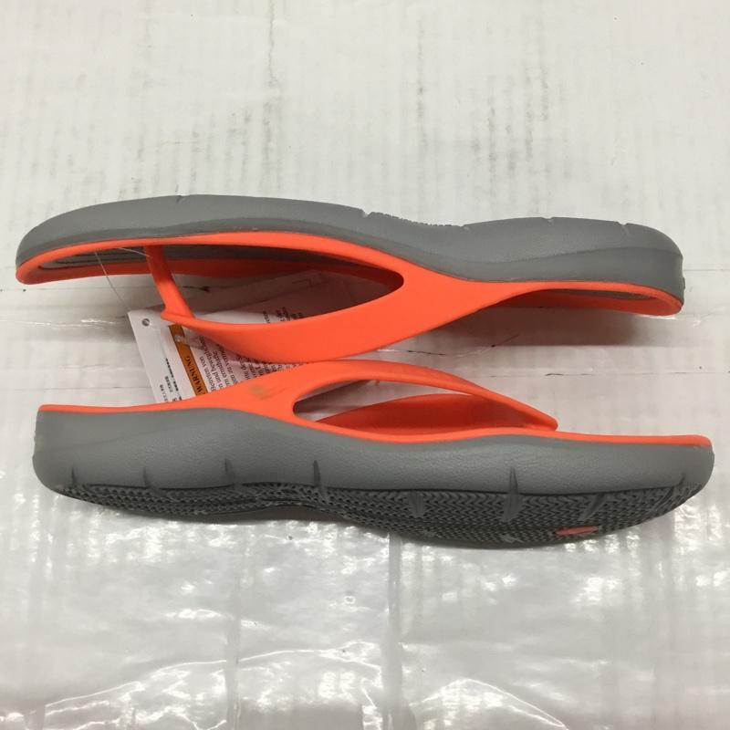 クロックス crocs サンダル サンダル 204974-6PK Swiftwater Flips 24cm ビーチサンダル 24.0cm ロゴ、文字 灰 / グレー / X 橙 / オレンジ / レディース USED 古着 中古 10110647