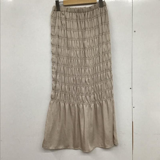 ダブルクローゼット w closet スカート ロングスカート FREE 無地 ベージュ / ベージュ /  レディース USED 古着 中古 10131656