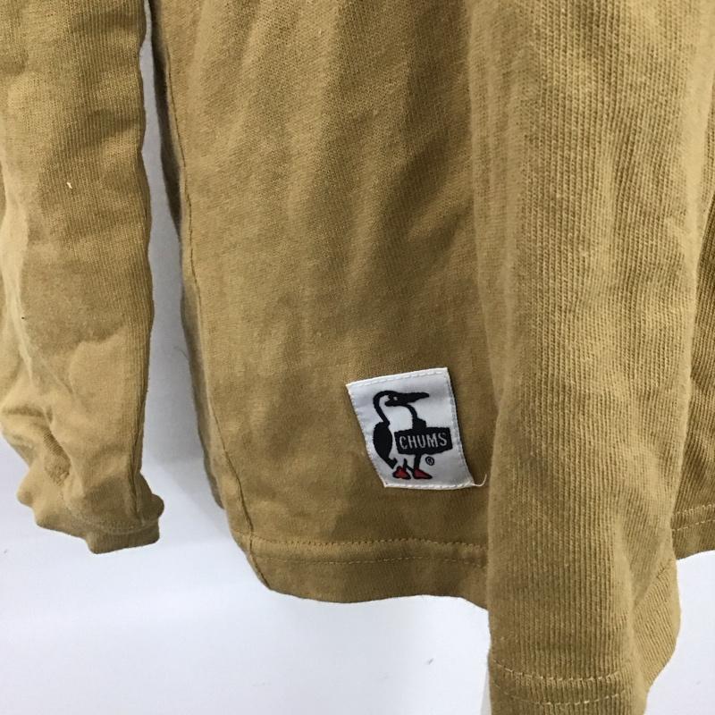 チャムス CHUMS Tシャツ 長袖 CH11-1830 ブービーロゴ バックロゴ ロンT M ロゴ、文字 ベージュ / ベージュ / レディース USED 古着 中古 10123111