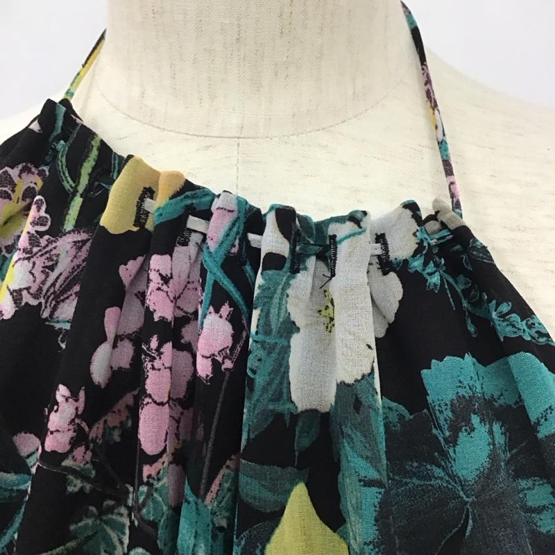 ザラ ZARA ワンピース ロングスカート ロングワンピース ノースリーブワンピース フレアスカート L プリント マルチカラー / マルチカラー / レディース USED 古着 中古 10134123