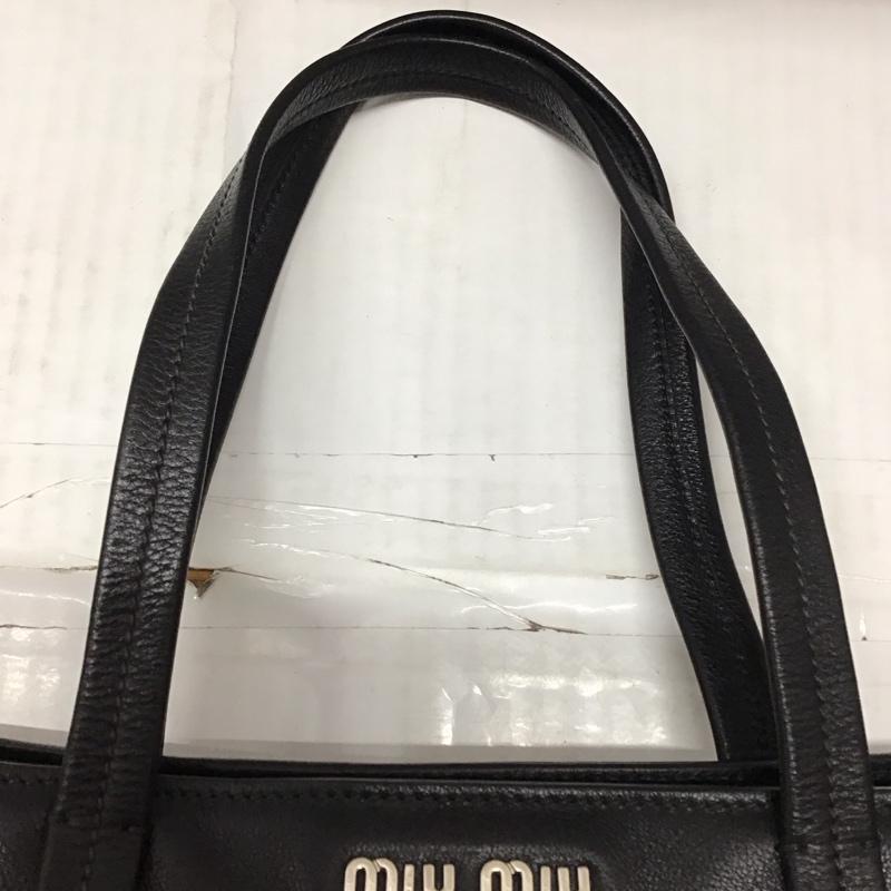 ミュウミュウ miu miu トートバッグ トートバッグ RR1934 レザー ロゴ、文字 黒 / ブラック / レディース USED 古着 中古 10114295