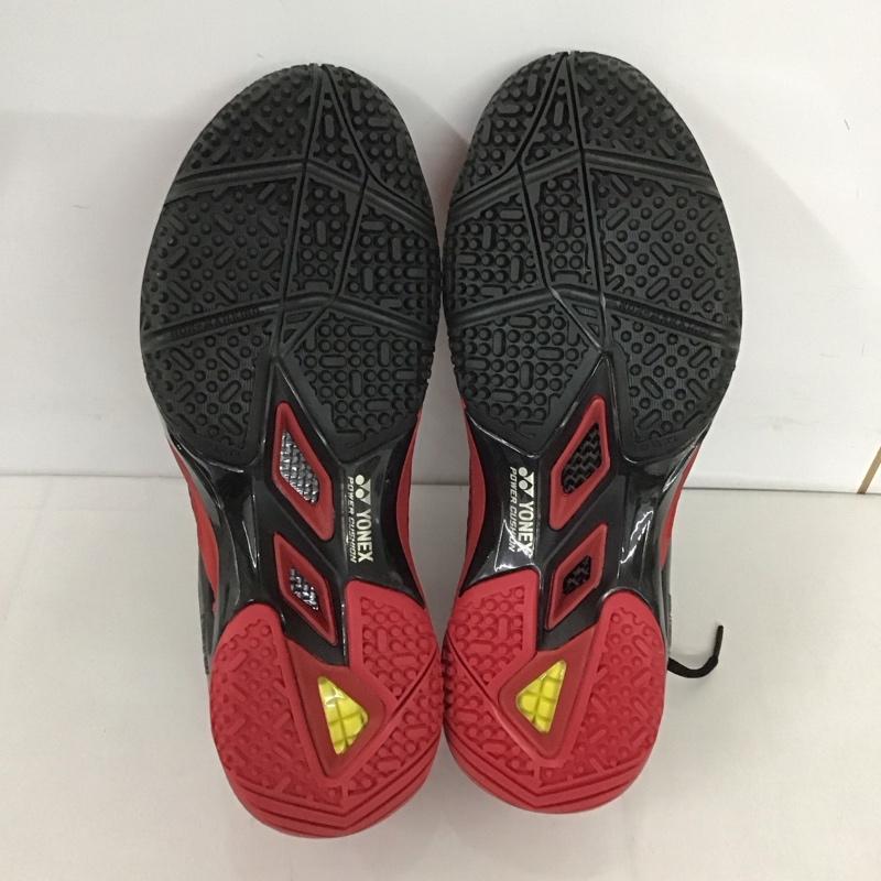 ヨネックス YONEX カジュアルシューズ カジュアルシューズ SHTE2MGC パワークッションエクリプション2 オムニ・クレーコート用 テニスシューズ 25.5cm 無地 黒 / ブラック / X 赤 / レッド / メンズ USED 古着 中古 10125844