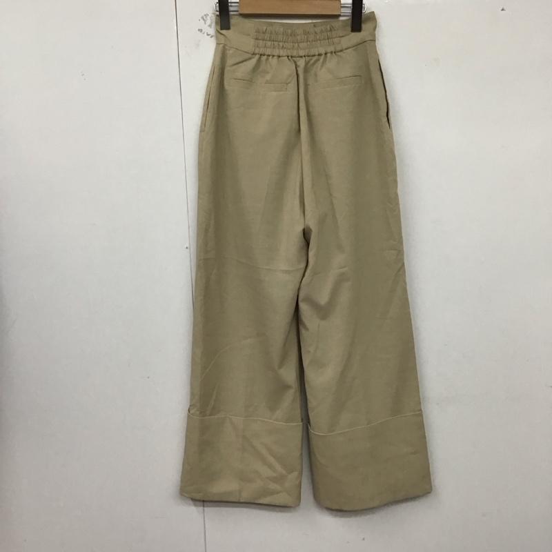ムルーア MURUA パンツ スラックス 012320700601 ダブルヘムワイドパンツ 1 無地 ベージュ / ベージュ / レディース USED 古着 中古 10129509