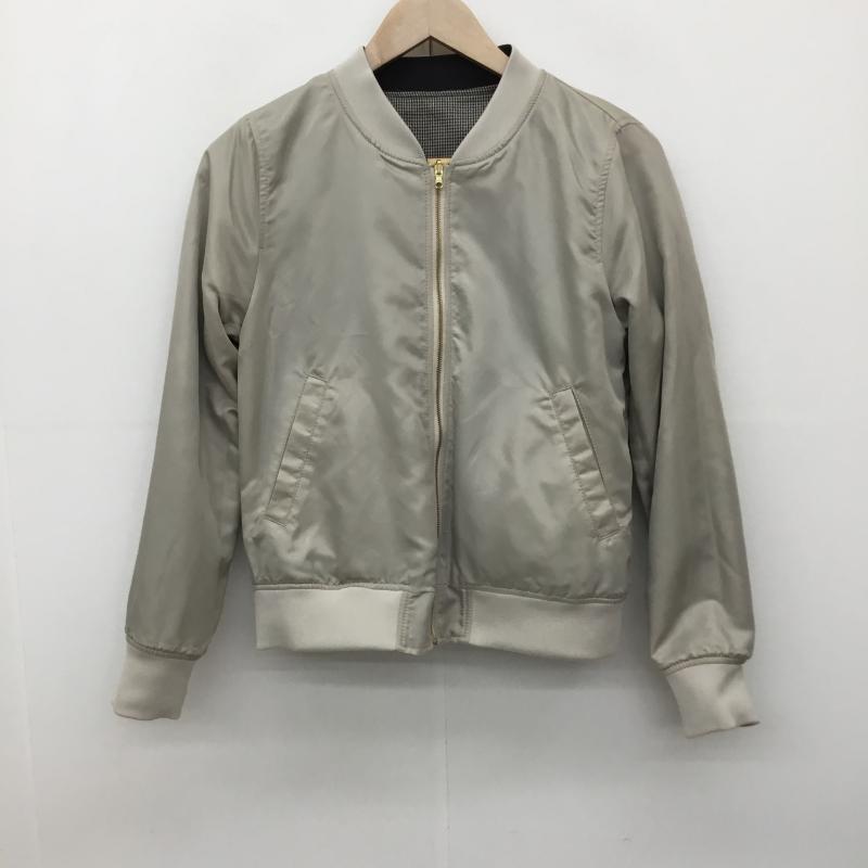 ショコラ フィネ ローブ chocol raffine robe ジャケット、上着 ジャンパー、ブルゾン リバーシブル M 無地 X チェック ベージュ / ベージュ / X 茶 / ブラウン / レディース USED 古着 中古 10137697