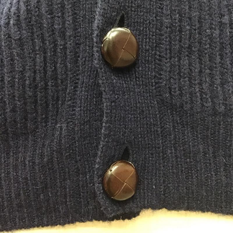 ユナイテッドアローズ UNITED ARROWS カーディガン 長袖 長袖ニットカーディガン セーター 前ボタン 46 無地 紺 / ネイビー / メンズ USED 古着 中古 10113241