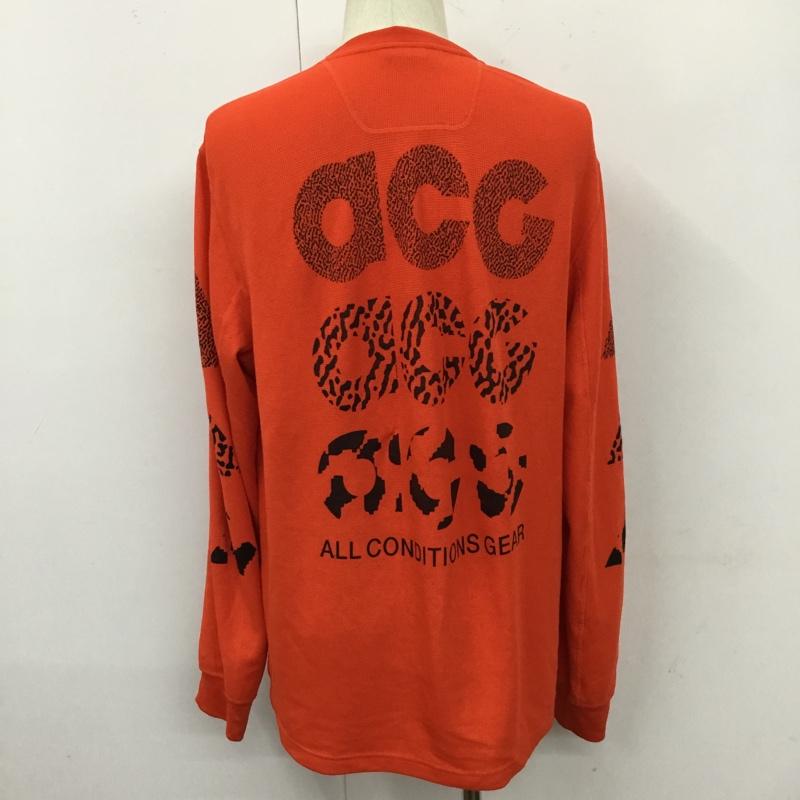 ナイキ エィシージー NIKE ACG Tシャツ 長袖 CD7657-634 長袖Tシャツ ロングスリーブカットソー スポーツウェア L ロゴ、文字 橙 / オレンジ / メンズ USED 古着 中古 10110096