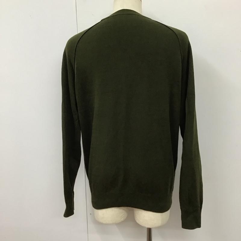 アイテムズ アーバンリサーチ ITEMS URBAN RESEARCH ニット、セーター 長袖 WH76-12Y001 クルーネック 40 無地 カーキ / カーキ / メンズ USED 古着 中古 10118105