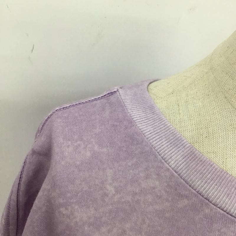 マウジー MOUSSY Tシャツ 半袖 010ESQ90-0590 FLOWERING Tシャツ FREE プリント 紫 / パープル / レディース USED 古着 中古 10112131