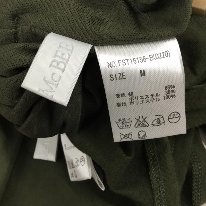 セシルマクビー CECIL McBEE セットアップ セットアップ セットアップ ノースリーブカットソー ワイドパンツ 2点セット M 無地 カーキ / カーキ / レディース USED 古着 中古 10109990
